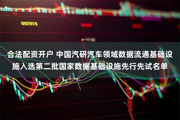 合法配资开户 中国汽研汽车领域数据流通基础设施入选第二批国家数据基础设施先行先试名单