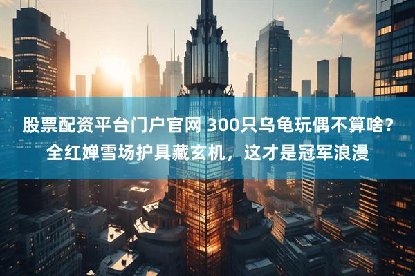 股票配资平台门户官网 300只乌龟玩偶不算啥？全红婵雪场护具藏玄机，这才是冠军浪漫